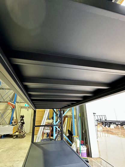 Heavy-Duty Black Shelving Unit - 800kg Capacity, Easy Assembly, Garage Storage