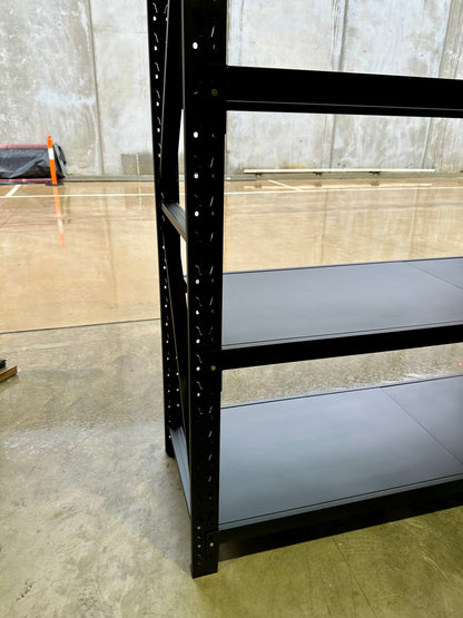 Heavy-Duty Black Shelving Unit - 800kg Capacity, Easy Assembly, Garage Storage