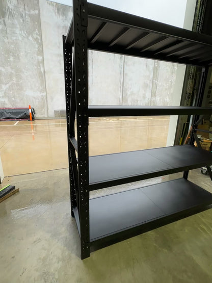 Heavy-Duty Black Shelving Unit - 800kg Capacity, Easy Assembly, Garage Storage